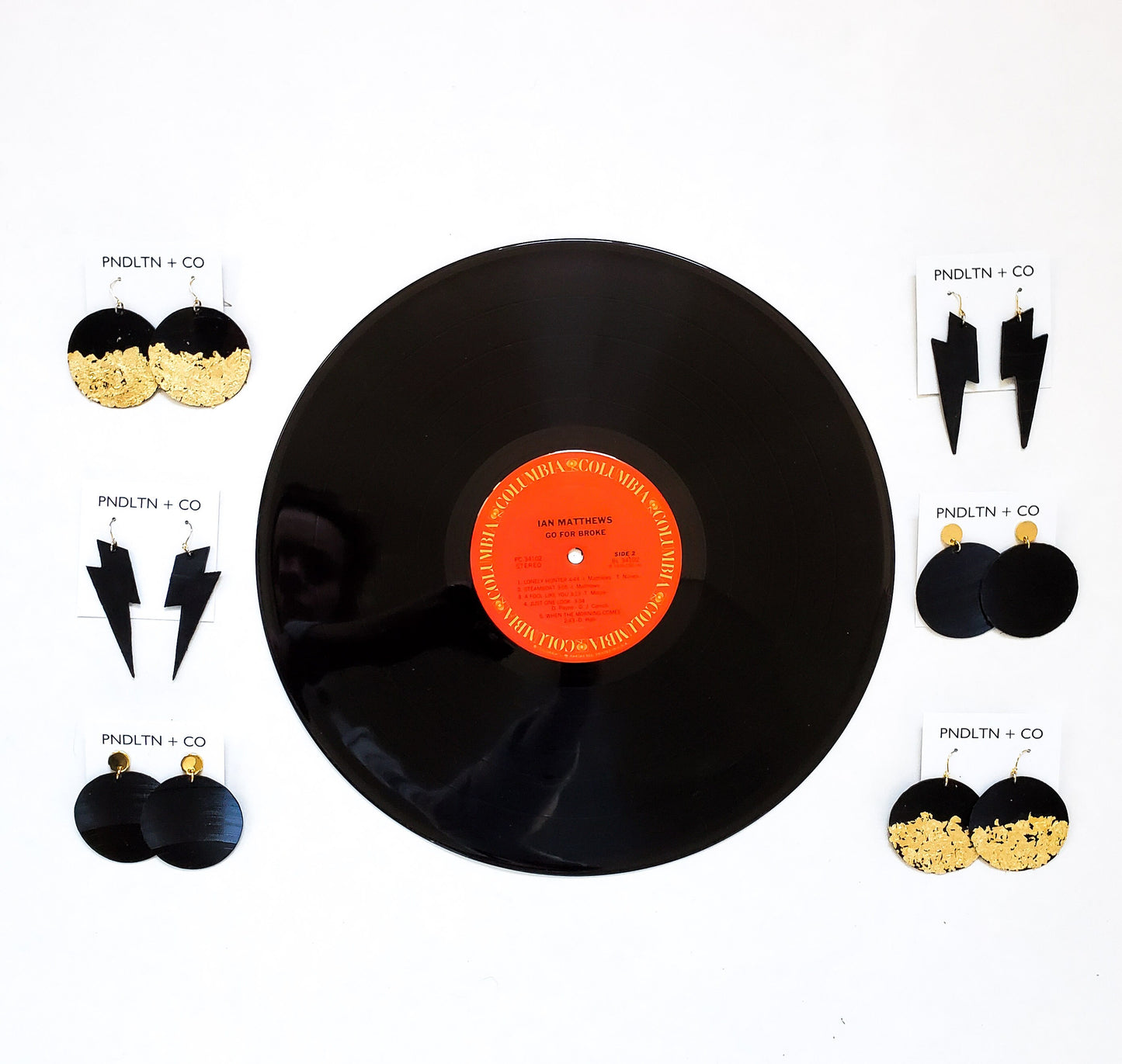 Gold Flacked Recycled Vinyl Record